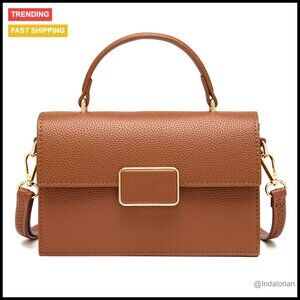 Mini Top Handle Satchel Crossbody Bag Adjustable Strap Faux Leather Chic